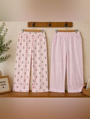 2️⃣ Pair | Women's 1X & XXL | Fleece Pajama Bottom & Wide Leg Avia Sweats | NWOT